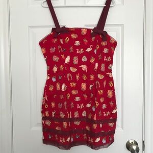 NWT Kimchi Blue Lyla Bow Detail Mini Dress Bow L Black Red Urban Outfitters